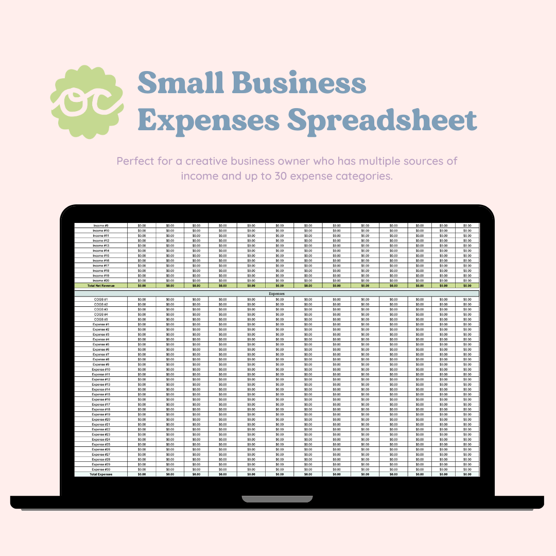 Small Business Expenses Google Spreadsheet
