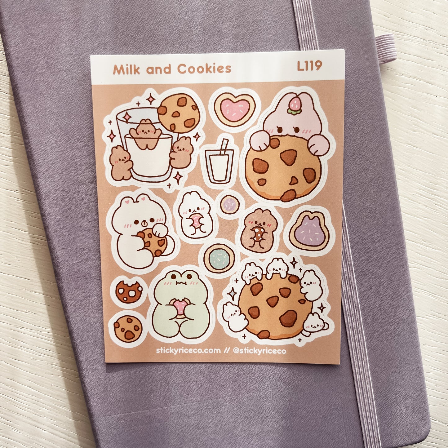 Milk and Cookies Sticker Sheet - @stickyriceco