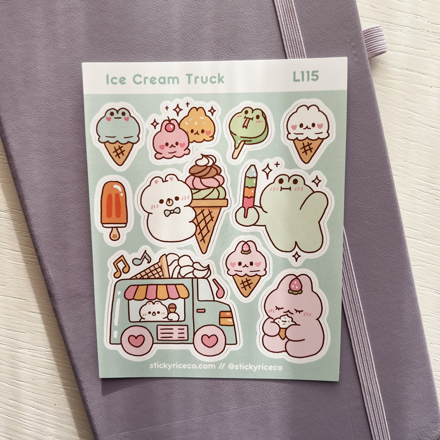 Ice Cream Truck Sticker Sheet - @stickyriceco