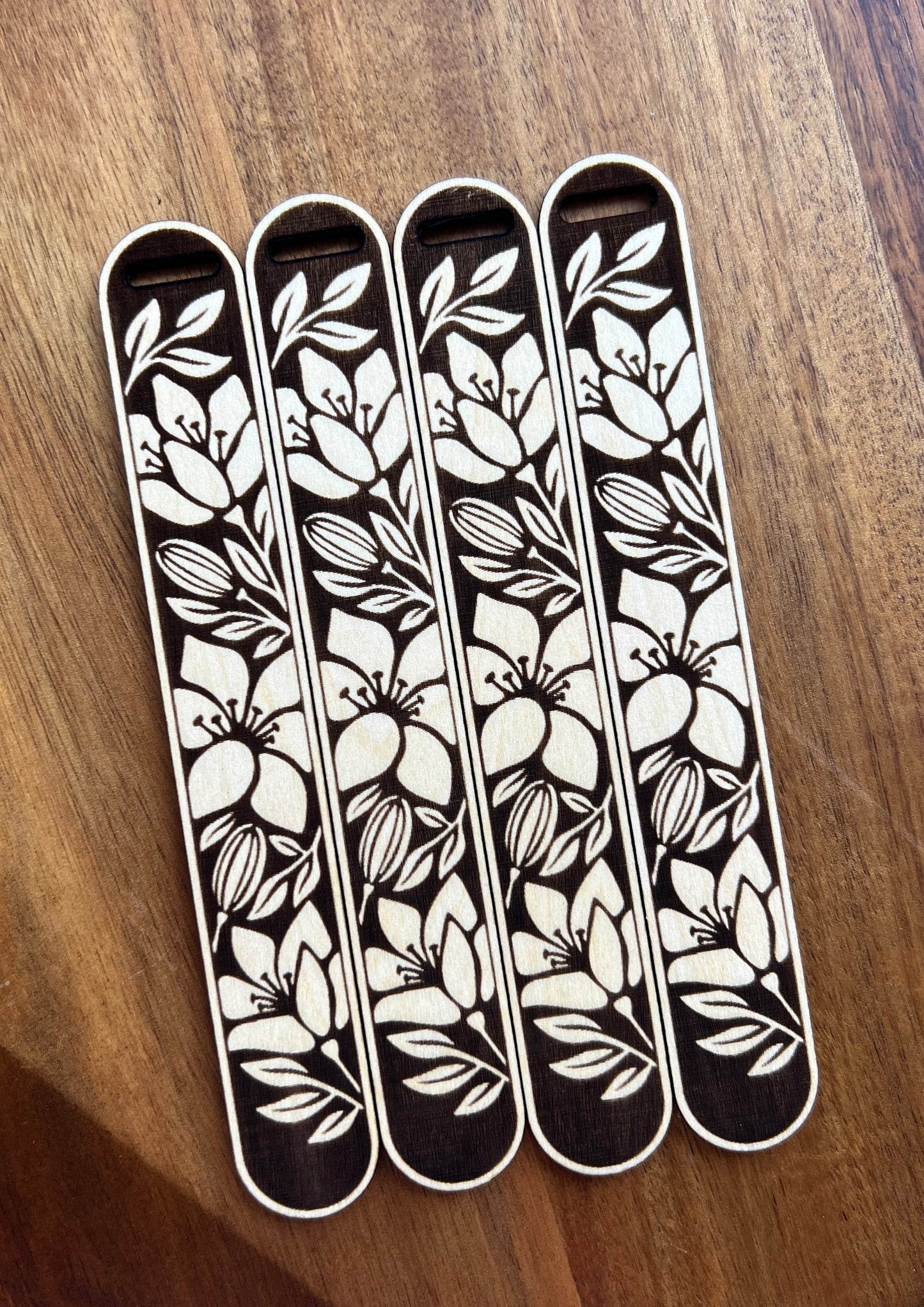 Lily Wood Engraved Bookmark