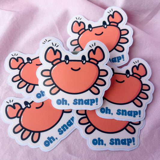 Oh Snap! Crab Sticker