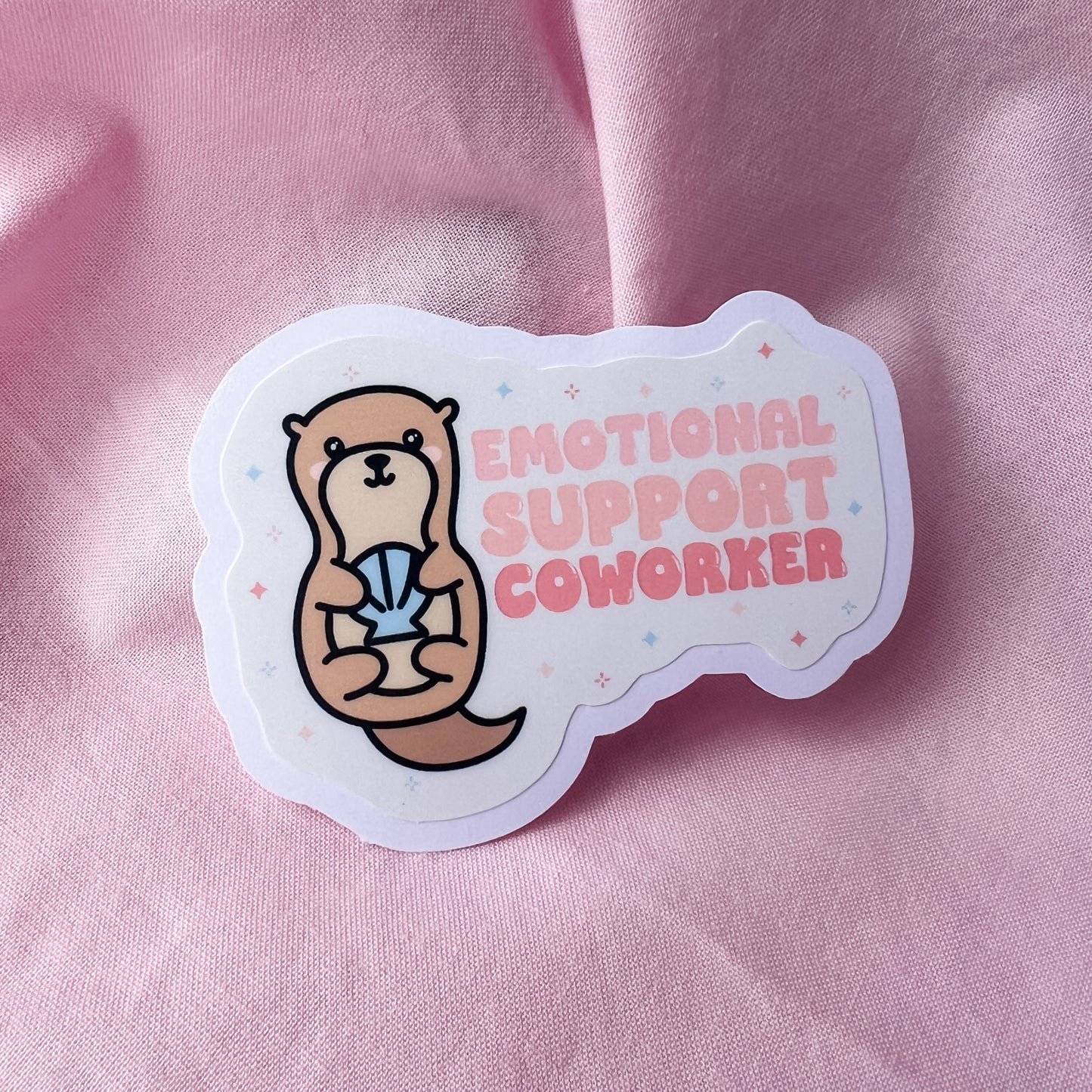 Emotional Support Coworker Otter Sticker