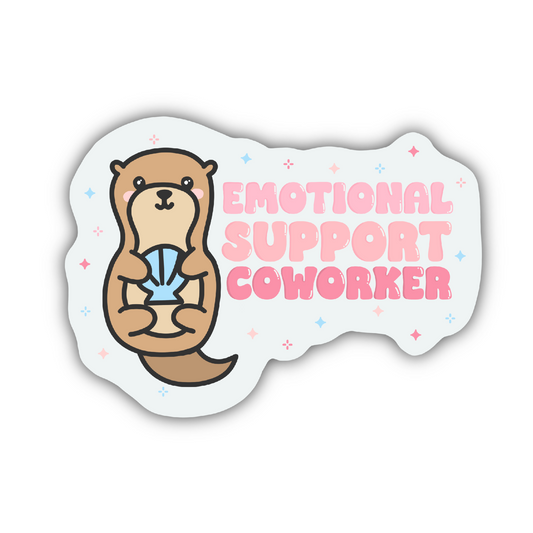 Emotional Support Coworker Otter Sticker