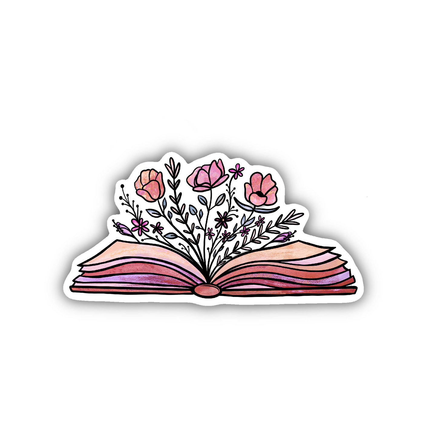 Blooming Book Sticker